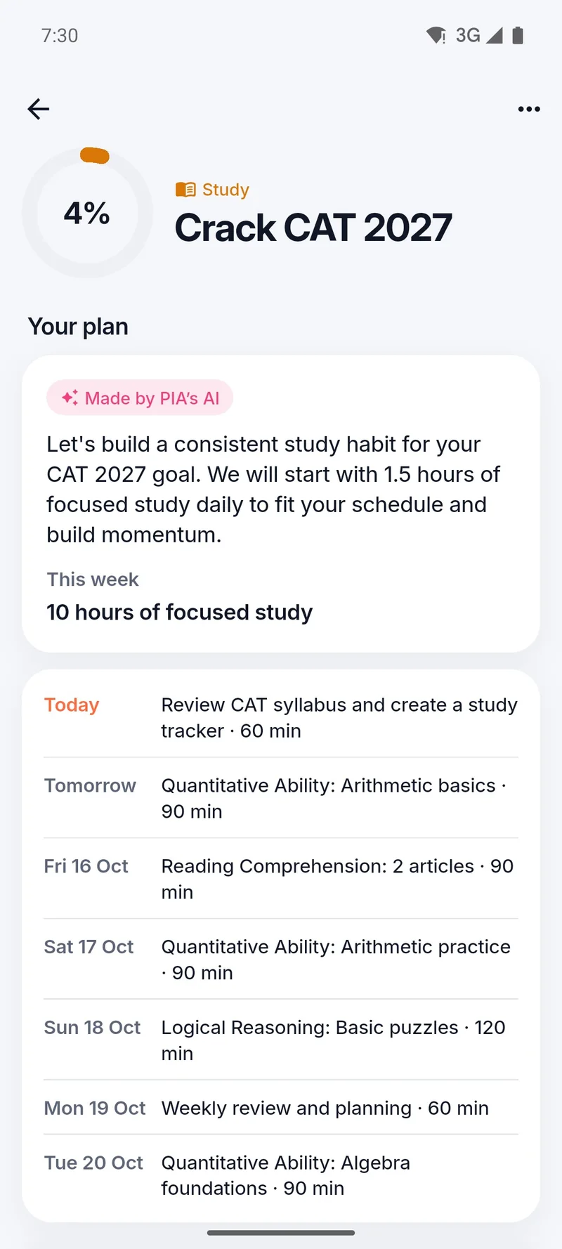 A study plan for CAT 2027, built day by day